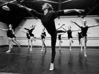 Ballet instructor, and current principal ballerina with the Festival Ballet in Providence, Eugenia Zinovieva, demonstrates the proper Arabesque form  to D class, as her students work on their technical form at the New Bedford Ballet studio on Purchast Street in the north end of New Bedford.   [ PETER PEREIRA/THE STANDARD-TIMES/SCMG ]